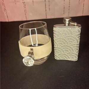 Stemless Wine Glass & Blinged Out Flask